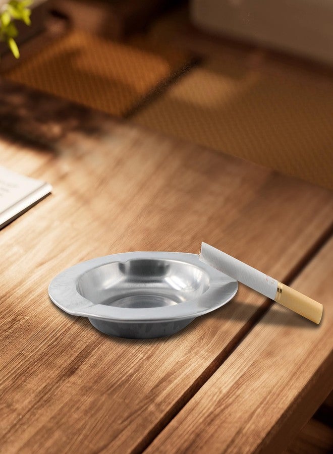 Lilaly 10-Pack Ashtray Round Cigar Ash Tray Stainless Ashtray for Indoor Outdoor Patio 4.5 inch Ashtray - Image 4